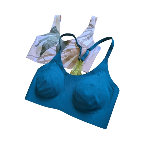 Knix Abstract and Teal Bras with Lace - Picture 2 of 14